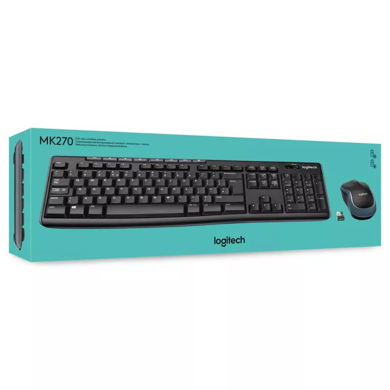 LOGITECH Wireless Desktop Mk270 - Azerty Belgisch