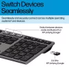 HP 725 Multi-Device wiederaufladbare kabellose Tastatur, Vollformat (100%), kabellos, RF Wireless + Bluetooth, Schwarz
