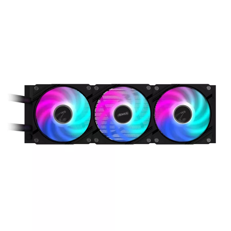 GIGABYTE AORUS WATERFORCE II 360 AIO Flüssig-CPU-Kühler - 3x120mm ARGB-Lüfter, Slide-in-Verriegelungsmechanismus, DAISY-CHAIN, kompatibel mit Intel LGA 1851 und AMD AM5