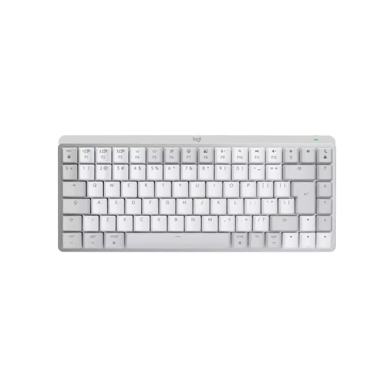 LOGITECH MX Mechanical Mini für Mac Minimalistische kabellose beleuchtete Performance-Tastatur Hellgrau - US Inte - Qwerty