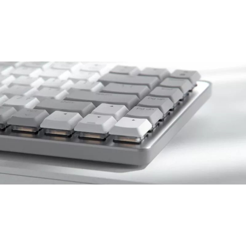 LOGITECH MX Mechanical Mini für Mac Minimalistische kabellose beleuchtete Performance-Tastatur Hellgrau - US Inte - Qwerty