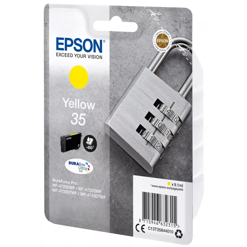 Epson Padlock Einzelpackung Gelb 35 DURABrite Ultra Ink
