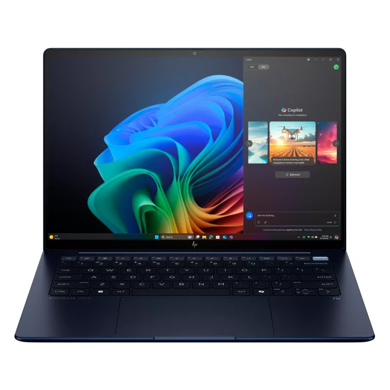 HP EliteBook Ultra G1i Next Gen AI PC Wolf Pro Security Edition Copilot+ PC Intel Core Ultra 7 258V Laptop 35,6 cm (14 Zoll) Touchscreen 2.8K 32 GB LPDDR5x-SDRAM Wi-Fi 7 (802.11be) Windows 11 Pro Blau