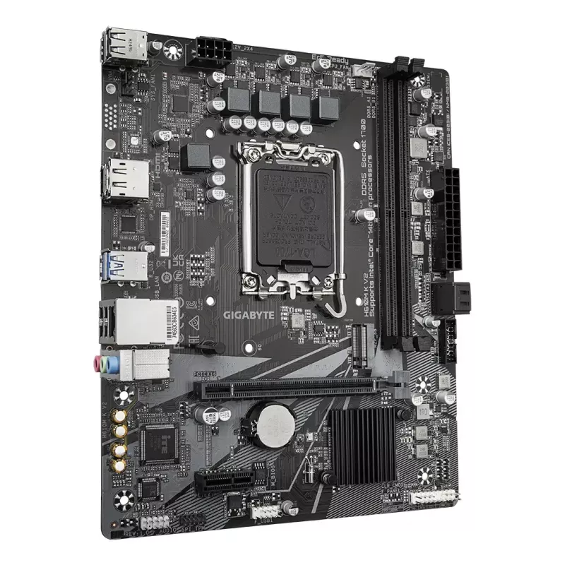 GIGABYTE H610M K V2 Mainboard - Intel Core 14th CPUs, bis zu 5600MHz DDR5, 1xPCIe 3.0 M.2, 1GbE LAN, USB 3.2 Gen 1