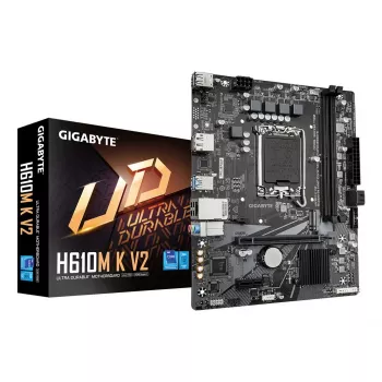 GIGABYTE H610M K V2 Mainboard - Intel Core 14th CPUs, bis zu 5600MHz DDR5, 1xPCIe 3.0 M.2, 1GbE LAN, USB 3.2 Gen 1