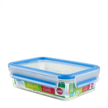EMSA 508539 Vorratsdose Rechteckige Box 0.8 L Transparent 8 Stück