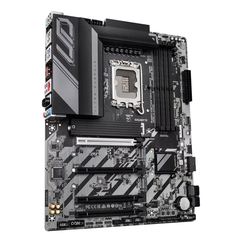 GIGABYTE Z890 UD WIFI6E Mainboard - Unterstützt Intel Core Ultra (Serie 2) CPUs, 12+1+2 Phasen VRM, bis zu 8800 MHz DDR5 (OC), 1xPCIe 5.0 + 2xPCIe 4.0, Wi-Fi 6E, 2,5 GbE LAN, USB 4