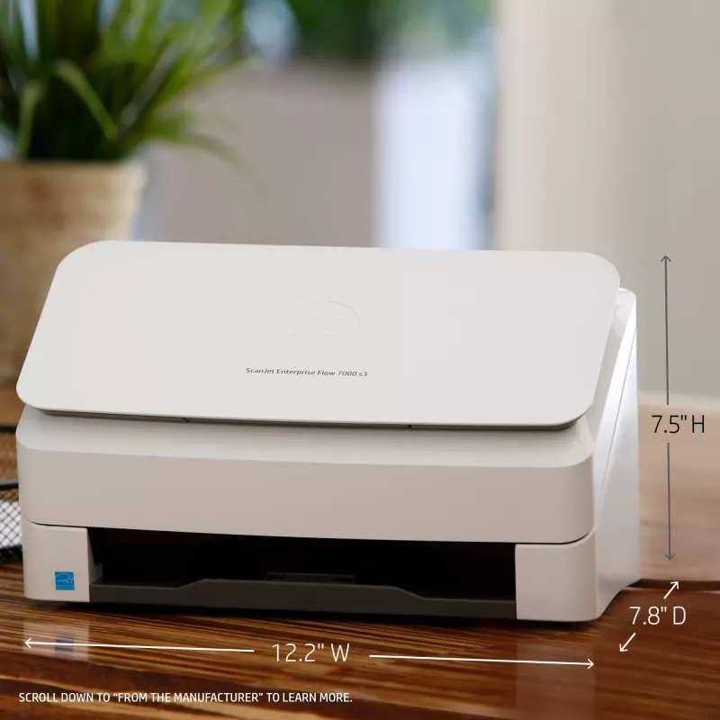 HP Scanjet Enterprise Flow 7000 s3 Sheet-fed Scanner 600 x 600 DPI A4 Weiß