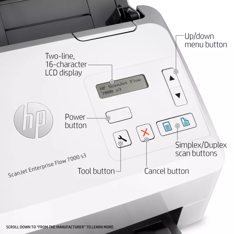 HP Scanjet Enterprise Flow 7000 s3 Sheet-fed Scanner 600 x 600 DPI A4 Weiß
