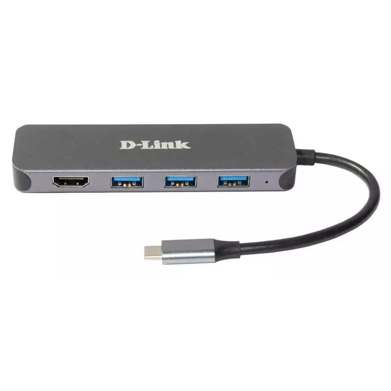 D-Link 5-in-1 USB-C Hub mit HDMI/Power Delivery