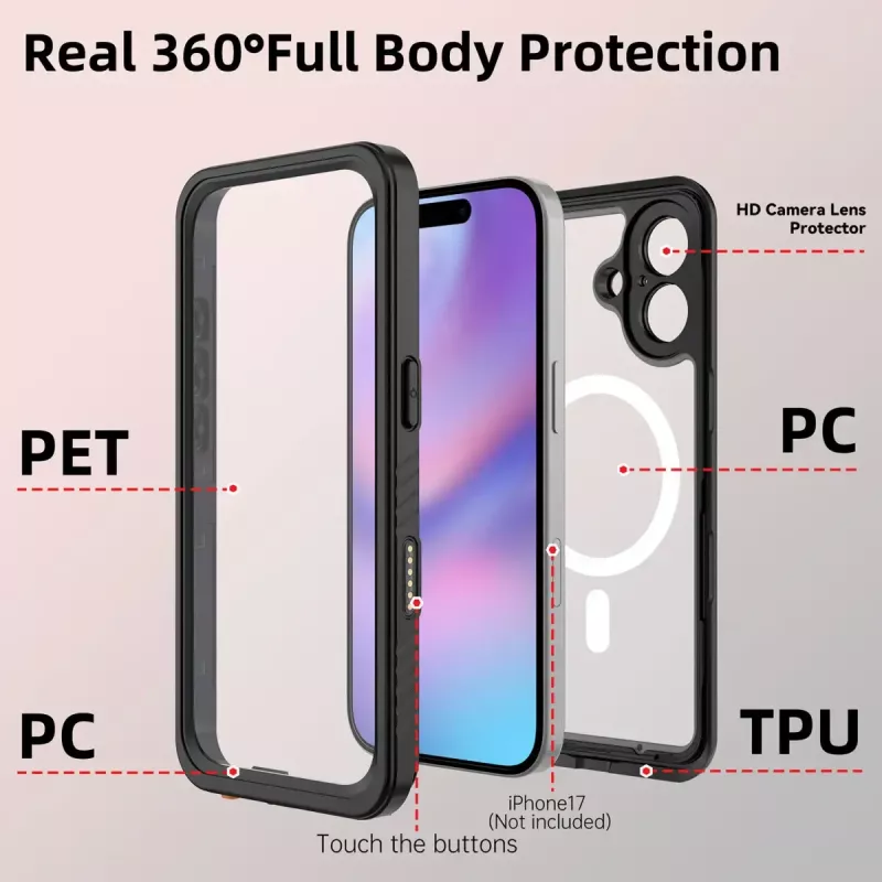 Cover 4smarts iPhone 17 16 cm (6.3 Zoll) Schwarz Transparent