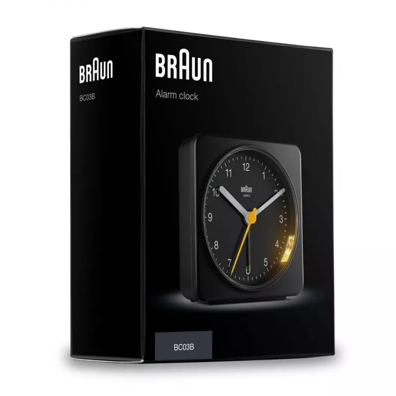 Braun BC03B Quarz-Wecker Schwarz