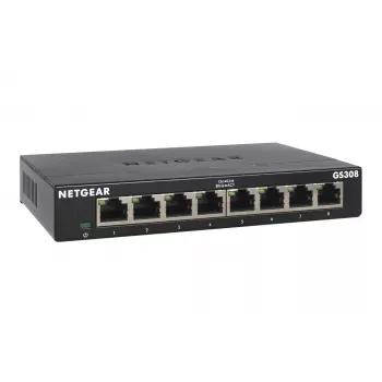 NETGEAR GS308-300PES Netzwerk-Switch Unmanaged L2 Gigabit Ethernet (10/100/1000) Schwarz
