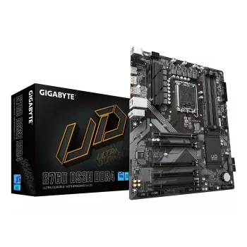 GIGABYTE B760 DS3H DDR4 Motherboard - Unterstützt Intel Core 14th CPUs, 18+2+1 Phasen Digital VRM, bis zu 5333 MHz DDR4 (OC), 2x PCIe 4.0 M.2, GbE LAN, USB 3.2 Gen 2