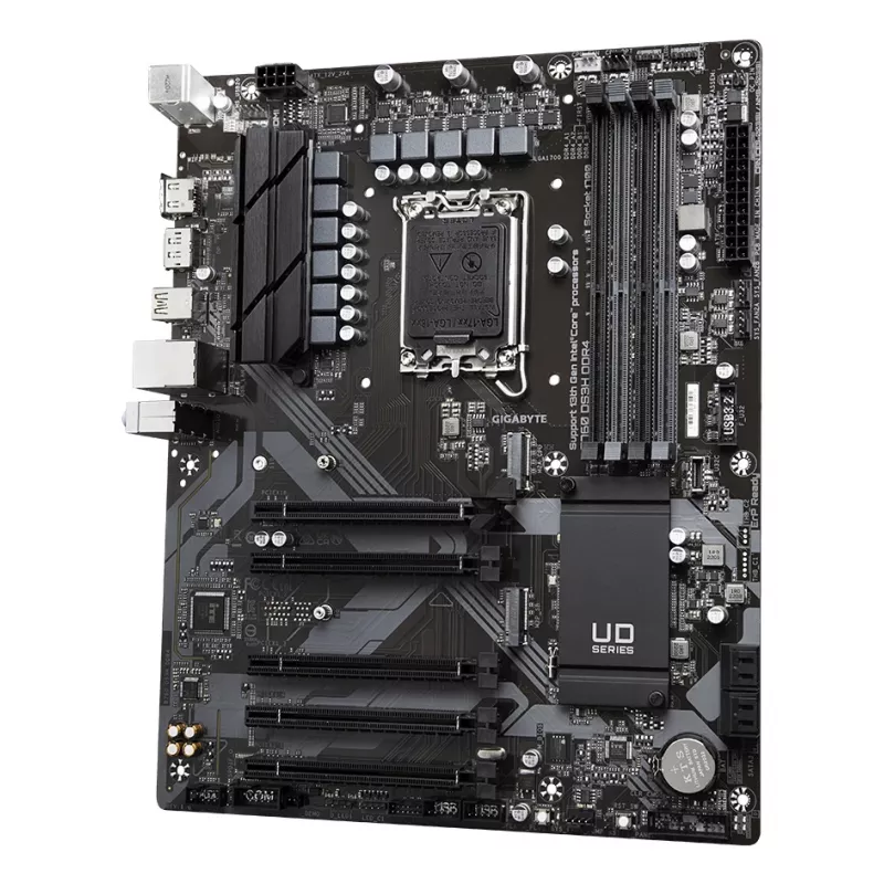 GIGABYTE B760 DS3H DDR4 Motherboard - Unterstützt Intel Core 14th CPUs, 18+2+1 Phasen Digital VRM, bis zu 5333 MHz DDR4 (OC), 2x PCIe 4.0 M.2, GbE LAN, USB 3.2 Gen 2