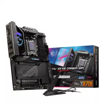 Motherboard MSI MPG X870E CARBON WIFI — AMD X870E, Sockel AM5, ATX, DDR5 bis zu 256 GB, Wi‑Fi 7
