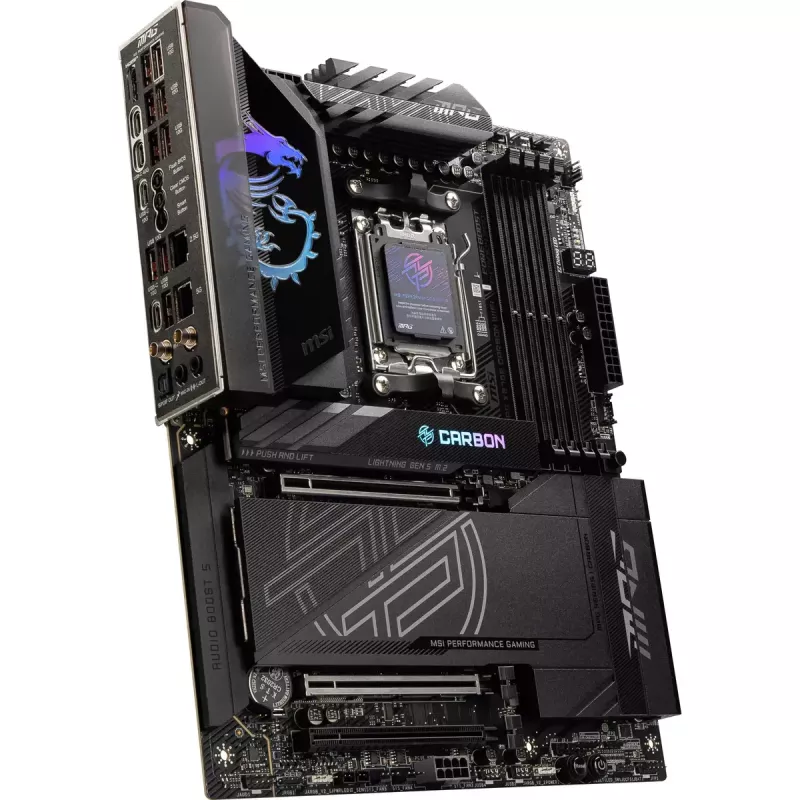 Motherboard MSI MPG X870E CARBON WIFI — AMD X870E, Sockel AM5, ATX, DDR5 bis zu 256 GB, Wi‑Fi 7