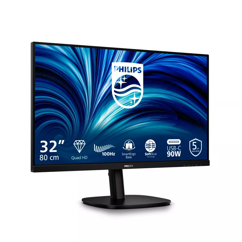 Philips 32B2U3601/00 Computermonitor 80 cm (31,5 Zoll) 2560 x 1440 Pixel Quad HD LCD Schwarz