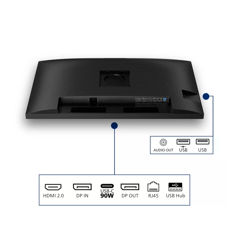 Philips 32B2U3601/00 Computermonitor 80 cm (31,5 Zoll) 2560 x 1440 Pixel Quad HD LCD Schwarz