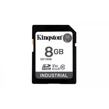 Kingston Technology 8G SDHC Industrial pSLC, 8 GB, SDXC, Class 10, UHS-I, 100 MB/s, 80 MB/s
