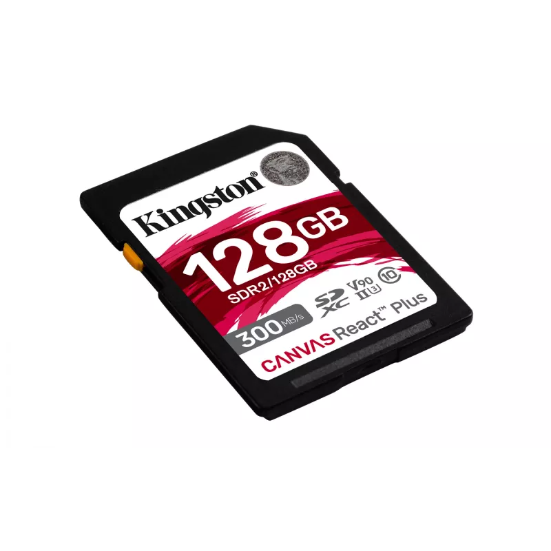 Kingston Technology 128 GB Canvas React Plus SDXC UHS-II 300R/260W U3 V90 für Full HD/4K/8K