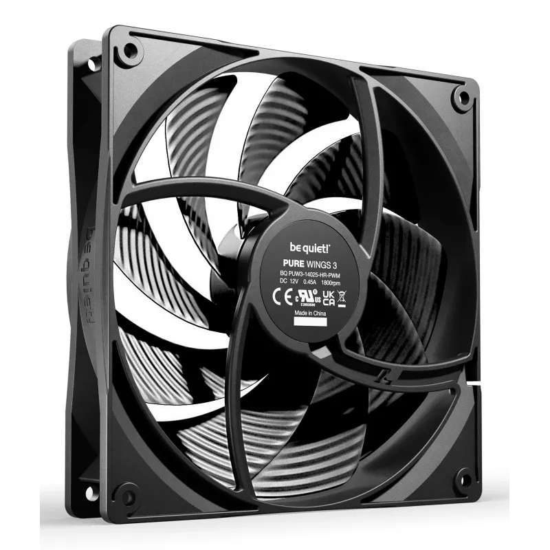 be quiet! Pure Wings 3 140mm | PWM high-speed Triple Pack Computergehäuselüfter 14 cm Schwarz 3 Stück