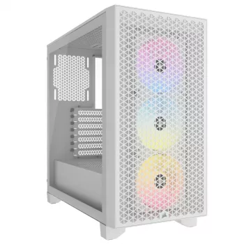 CORSAIR Mid-Tower PC-Gehäuse - 3000d RGB Airflow - Weiß