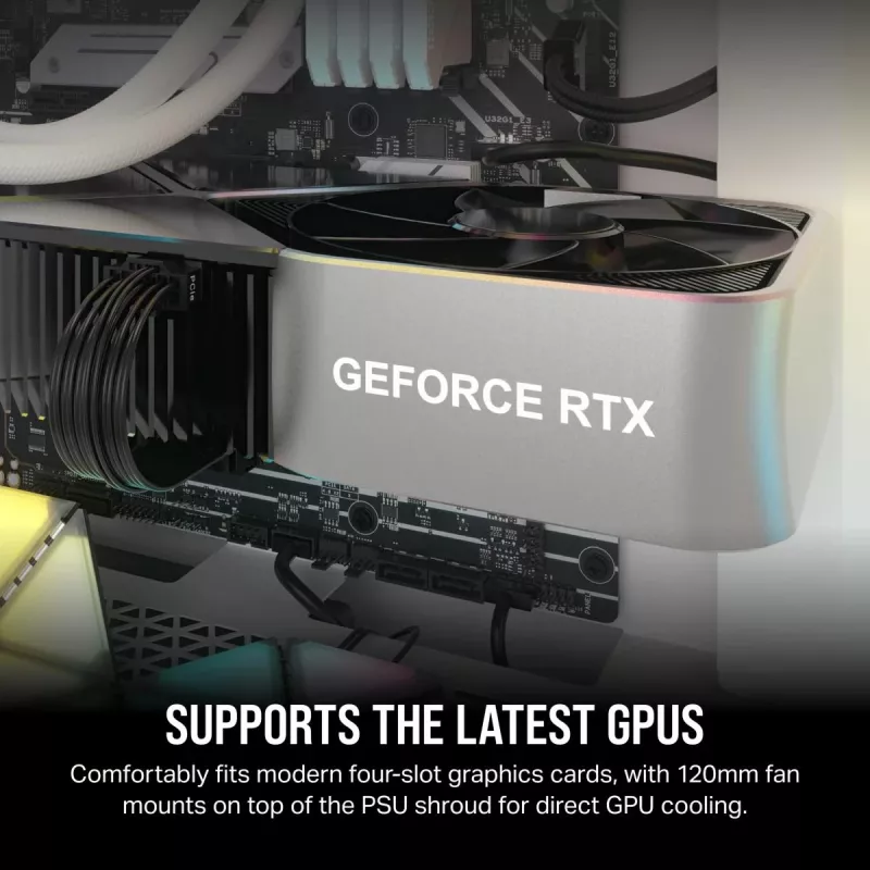 CORSAIR Mid-Tower PC-Gehäuse - 3000d RGB Airflow - Weiß