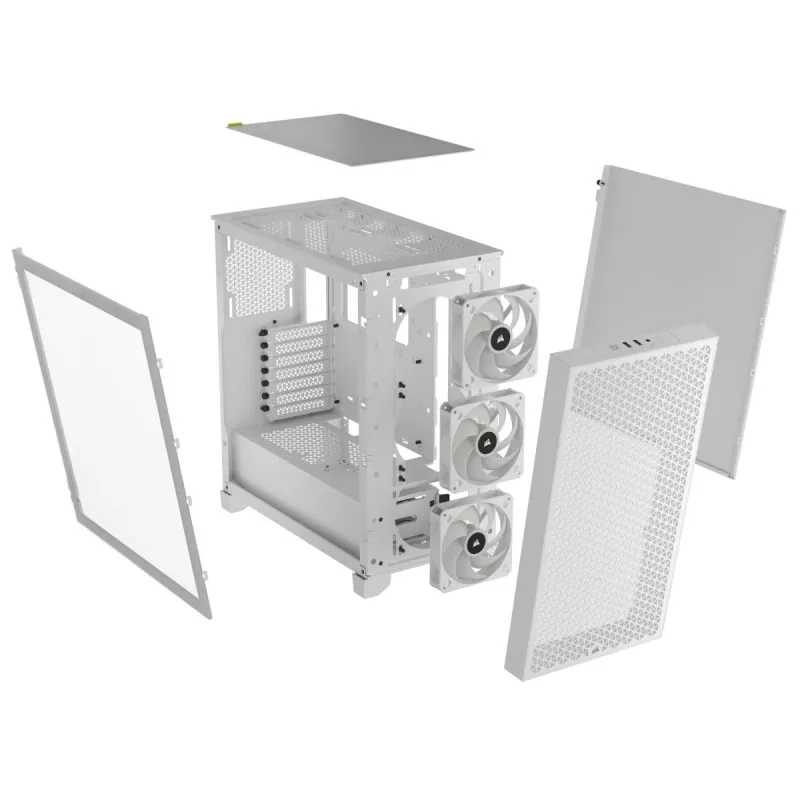 CORSAIR Mid-Tower PC-Gehäuse - 3000d RGB Airflow - Weiß
