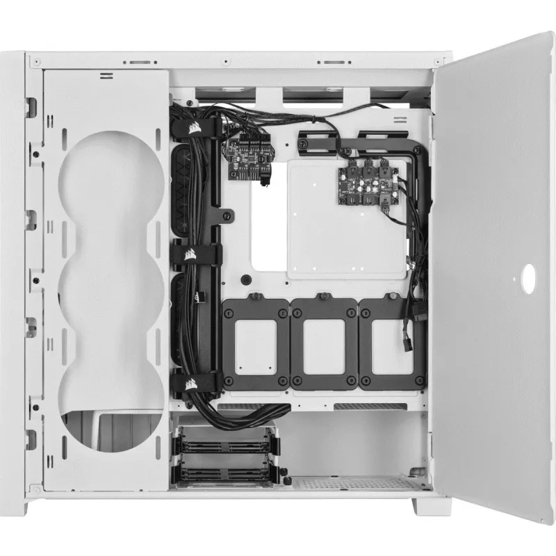 CORSAIR Mid-Tower Smart Case - iCUE 5000X - RGB QL Edition Tempered Glass True - Weiß