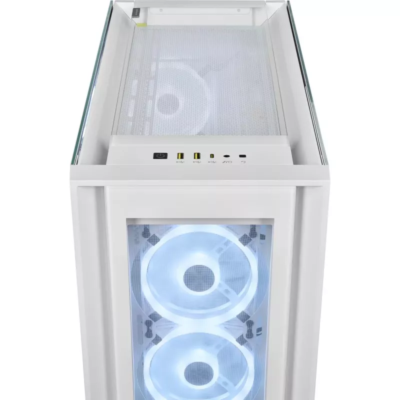 CORSAIR Mid-Tower Smart Case - iCUE 5000X - RGB QL Edition Tempered Glass True - Weiß