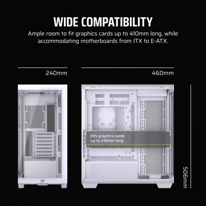 CORSAIR PC-Gehäuse - 3500X Mid-Tower - Weiß