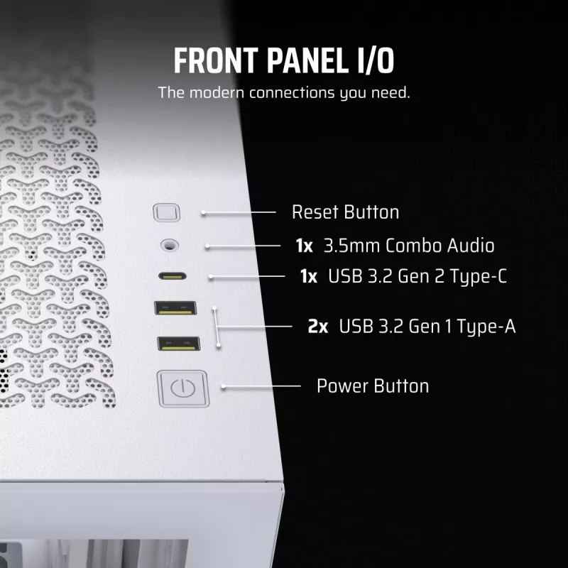 CORSAIR PC-Gehäuse - 3500X Mid-Tower - Weiß
