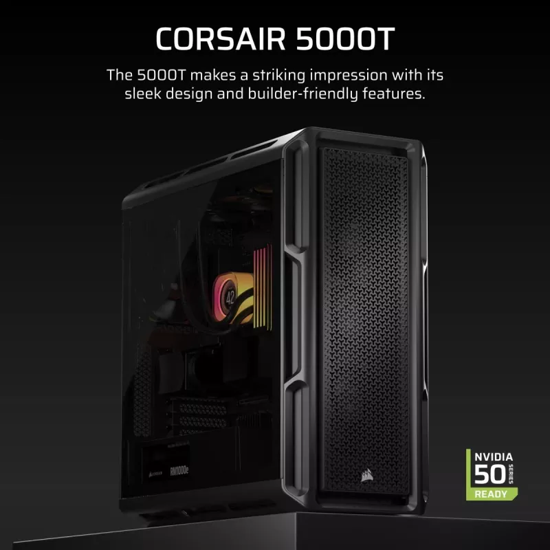 CORSAIR PC-Gehäuse - 5000T Mid-Tower High-Performance