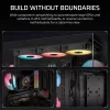 PC Midi-Tower-Gehäuse CORSAIR 3500X RS-R ARGB — Schwarz, gehärtetes Glas, unterstützt ATX/EATX/Micro-ITX, 3x120 mm Frontlüfter