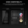 PC Midi-Tower-Gehäuse CORSAIR 3500X RS-R ARGB — Schwarz, gehärtetes Glas, unterstützt ATX/EATX/Micro-ITX, 3x120 mm Frontlüfter
