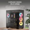 PC Midi-Tower-Gehäuse CORSAIR 3500X RS-R ARGB — Schwarz, gehärtetes Glas, unterstützt ATX/EATX/Micro-ITX, 3x120 mm Frontlüfter
