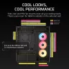 PC Midi-Tower-Gehäuse CORSAIR 3500X RS-R ARGB — Schwarz, gehärtetes Glas, unterstützt ATX/EATX/Micro-ITX, 3x120 mm Frontlüfter