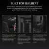 PC Midi-Tower-Gehäuse CORSAIR 3500X RS-R ARGB — Schwarz, gehärtetes Glas, unterstützt ATX/EATX/Micro-ITX, 3x120 mm Frontlüfter