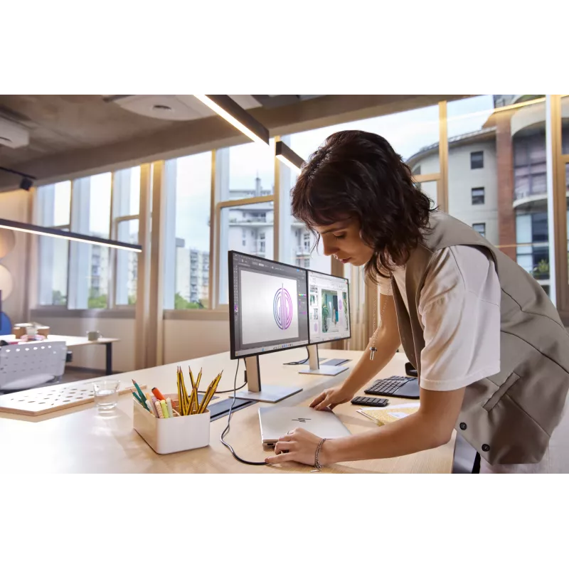 HP Series 7 Pro 27 Zoll QHD Thunderbolt 4 Monitor - 727pu, 68,6 cm (27 Zoll), 2560 x 1440 Pixel, Quad HD, LCD, 5 ms, Schwarz