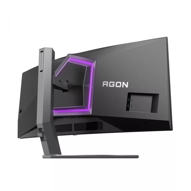 AOC AGON PRO AG346UCD Computer Monitor 86,4 cm (34 Zoll) 3440 x 1440 Pixel Wide Quad HD QD-OLED Schwarz, Grau
