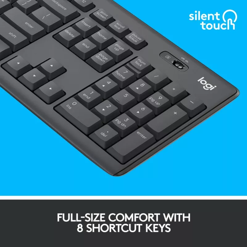 LOGITECH Mk295 Silent Wireless Combo Graphite Azerty Belgisch