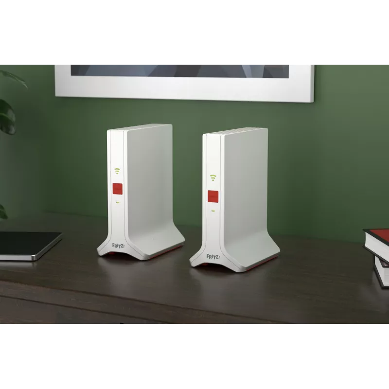 Mesh Set 4200 Dual-Band (2,4 GHz / 5 GHz) Wi-Fi 6E (802.11ax) Rot, Weiß 2x2/4x4