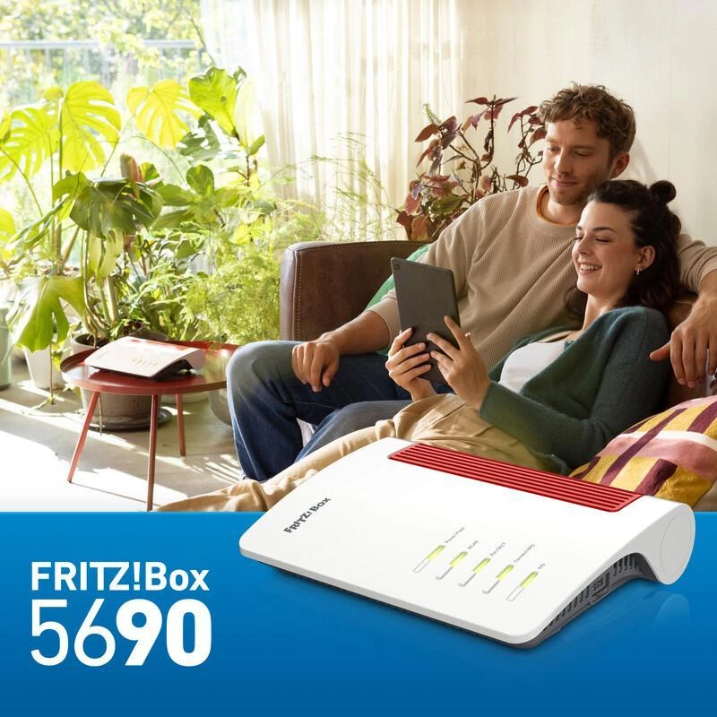 Box 5690 WLAN-Router 2,5 Gigabit Ethernet Dual-Band (2,4 GHz / 5 GHz) Rot, Weiß