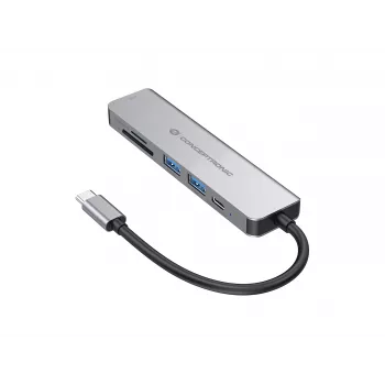 Conceptronic DONN02G Laptop-Dock/Port-Replikator USB 3.2 Gen 1 (3.1 Gen 1) Type-C Aluminium