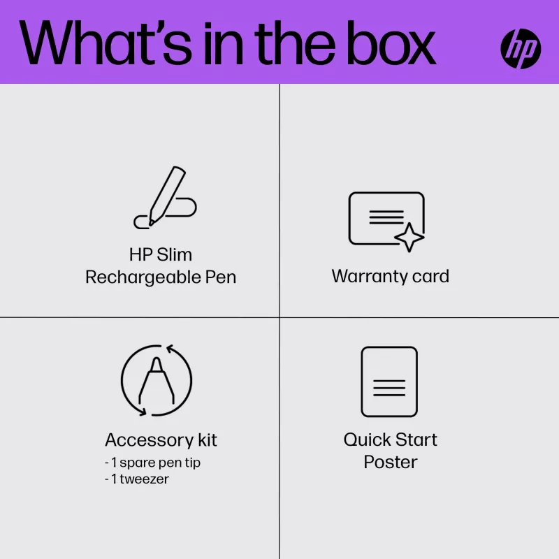 HP schlank Rechargeable Pen HP schlank Rechargeable Pen Schwarz Integrierter Akku