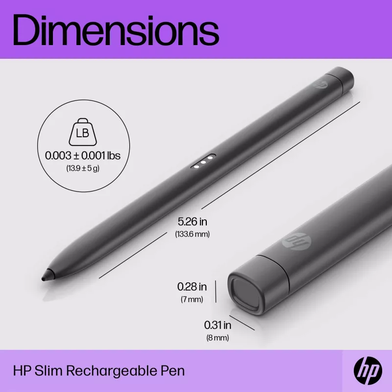 HP schlank Rechargeable Pen HP schlank Rechargeable Pen Schwarz Integrierter Akku