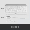 LOGITECH schlank Wireless Tastatur And Maus Combo Mk470 - Offwhite - Azerty French