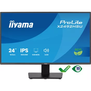 iiyama ProLite X2492HSU-B1 Computer Monitor 60,5 cm (23,8 Zoll) 1920 x 1080 Pixel Full HD LED Schwarz