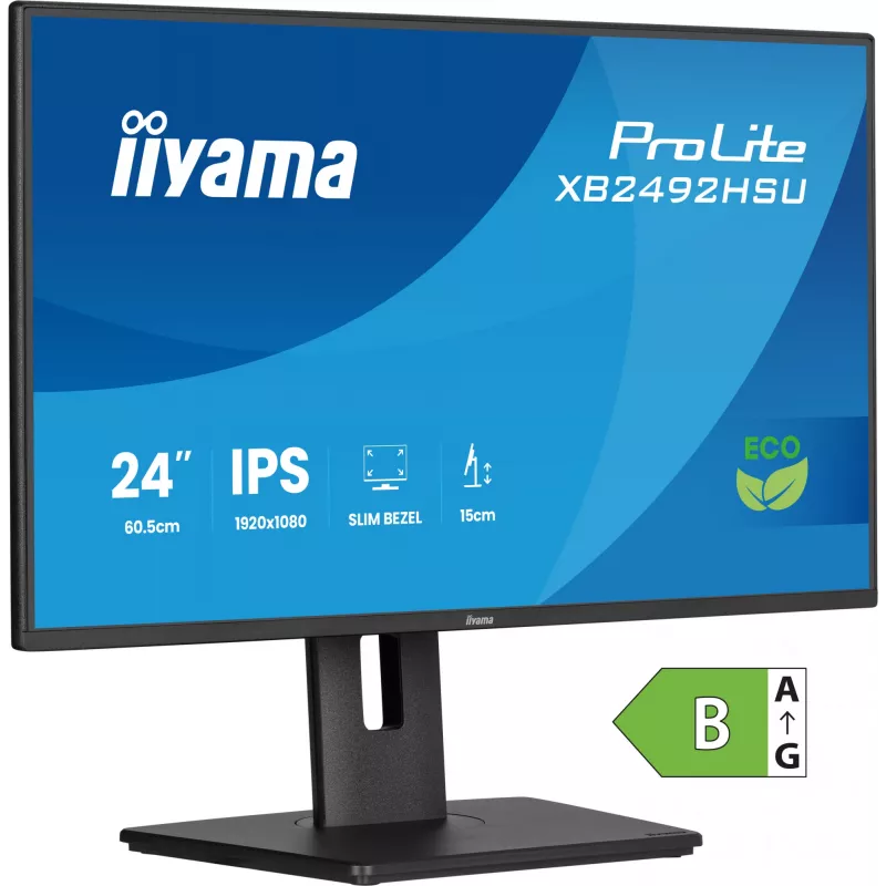 iiyama ProLite XB2492HSU-B1 Computer Monitor 60,5 cm (23,8 Zoll) 1920 x 1080 Pixel Full HD LED Schwarz